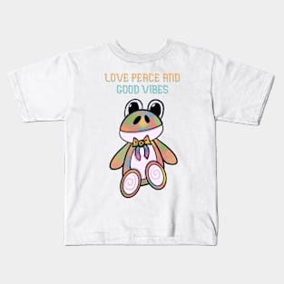 love, peace and good vibes Kids T-Shirt